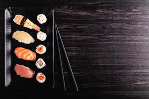 Set of sushi food with copy space