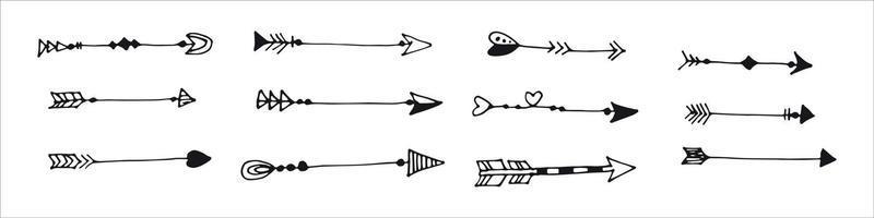 hand drawn arrows vector