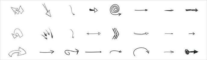 flechas dibujadas a mano vector eps 10