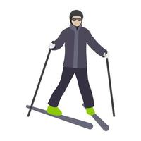 conceptos de esquí de estilo libre vector