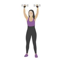 Dumbbells Exercise Concepts vector