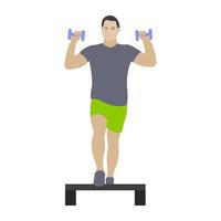 conceptos de ejercicio de gimnasio vector