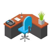 Trendy Workplace Concepts vector