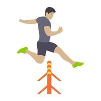 Trendy Hurdling Concepts vector