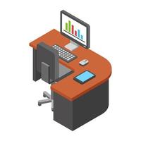 Computer Desk Concepts vector