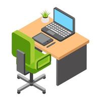 Computer Desk Concepts vector