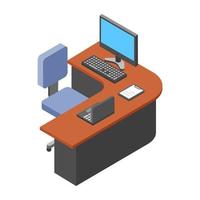 Computer Desk Concepts vector