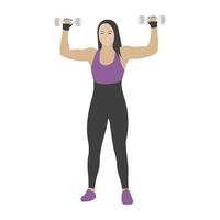 Dumbbells Exercise Concepts vector