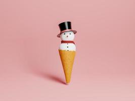 helado de muñeco de nieve foto