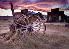 Bodie Wagon at Sunset photo