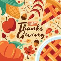 Thanksgiving Greeting Background vector