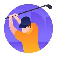 conceptos de golf de moda vector