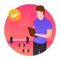 conceptos de gráficos de fitness vector