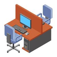 Office Cabin Concepts vector