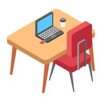 Computer Desk Concepts vector