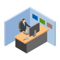 conceptos de escritorio para empleados vector