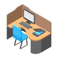 Office Cabin Concepts vector