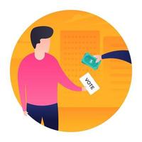 Vote Bribery Concepts vector