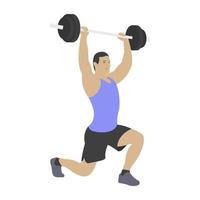 Trendy Weightlifting Concepts vector