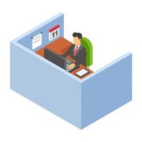 Office Cabin Concepts vector