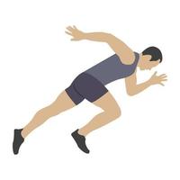 Trendy Running Person vector