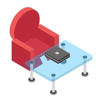 Couch And Table vector