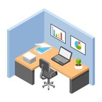 Office Cabin Concepts vector