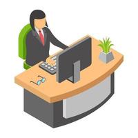 Office Reception Concepts vector