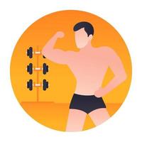 Muscles Building Concepts vector