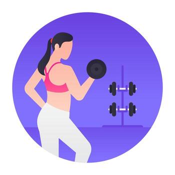 conceptos de ejercicio con mancuernas vector