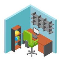 Trendy Workplace Conceepts vector