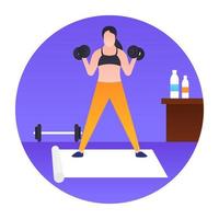 conceptos de ejercicio de gimnasio vector