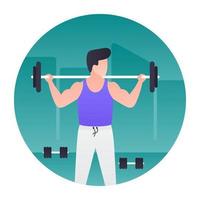 Trendy Weightlifting Concepts vector