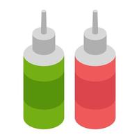 Ketchup Bottles Concepts vector