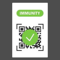 Vaccinated health passport. Travel immune passport. Covid-19 immunity certificate, safe traveling, test negative. Immunity paper document from coronavirus vector