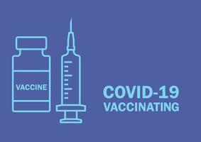 Syringe with vial sign. Vaccination from coronavirus. Immunization concept. Corona virus vaccination with vaccine bottle and syringe, injection tool for Covid-19 immunization treatment vector