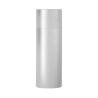 Silver metal aerosol spray mockup. Hairspray aluminum tin template design isolated. Cylinder paint tube mock up, realistic air freshener illustration. Antiperspirant product blank, sprayer lid vector