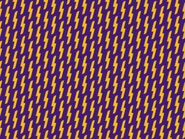 Lightning vector seamless pattern illustration. Yellow thunderbolts texture on purple background