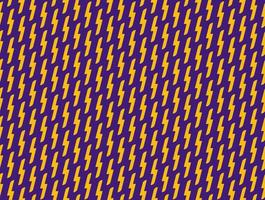 Lightning vector seamless pattern illustration. Yellow thunderbolts texture on purple background