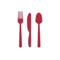 fork spoon knife vector icon in minimalist style