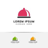 Cover food plate restaurant icon designs vector