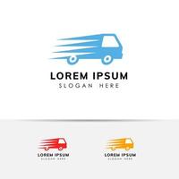 cargo delivery services logo design. fast truck vector icon design element