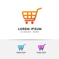 shopping cart logo design. cart icon design vector