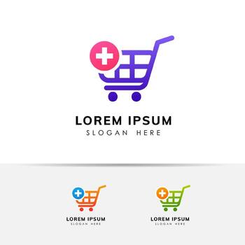shopping cart add item icon design. add to cart icon design vector