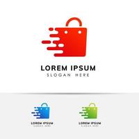 fast shopping bag icon icon design. lets shopping bag icon design template vector