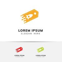 fast shop logo design template. fast sale icon design vector