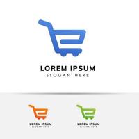 shopping cart logo design. cart icon design vector