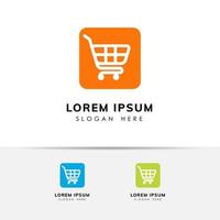 shopping cart logo icon design. trolley icon design vector