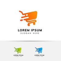 fast shop logo design template. fast sale icon design vector