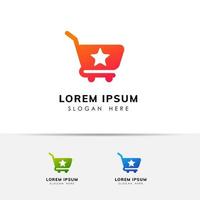 mejores tiendas de diseño de logotipos. mejor diseño de icono de logotipo de tienda vector